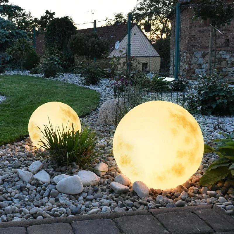 Rechargeable Moon Garden Lamp 20-50cm LED Mood Lighting Outdoor Weatherproof USB Decorative Night Light | Sansoti