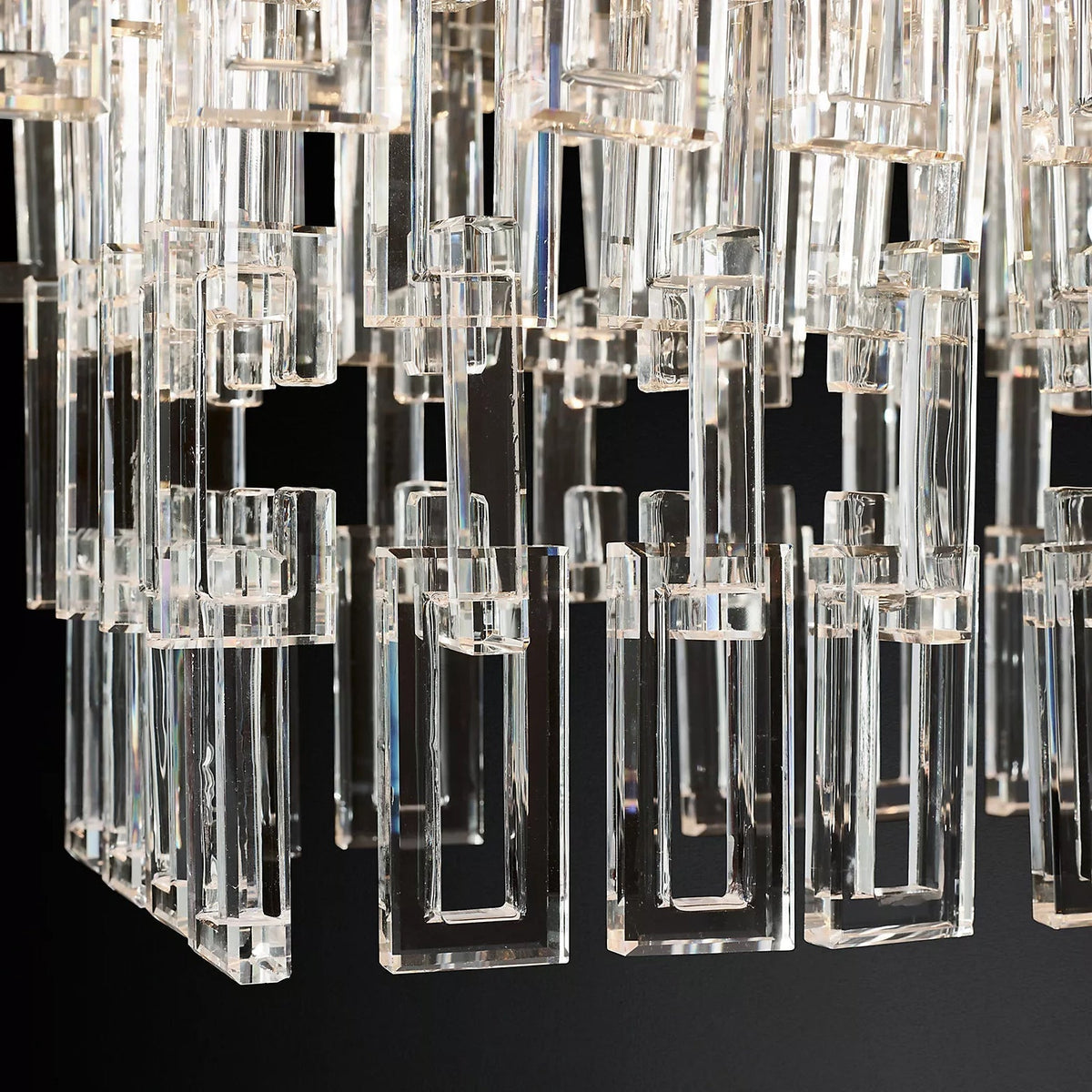 Kristallen Kroonluchter Meerdere Lagen Messing Glas Rond Plafond Verlichting Luxe Eetkamer Woonkamer Design | Sansoti
