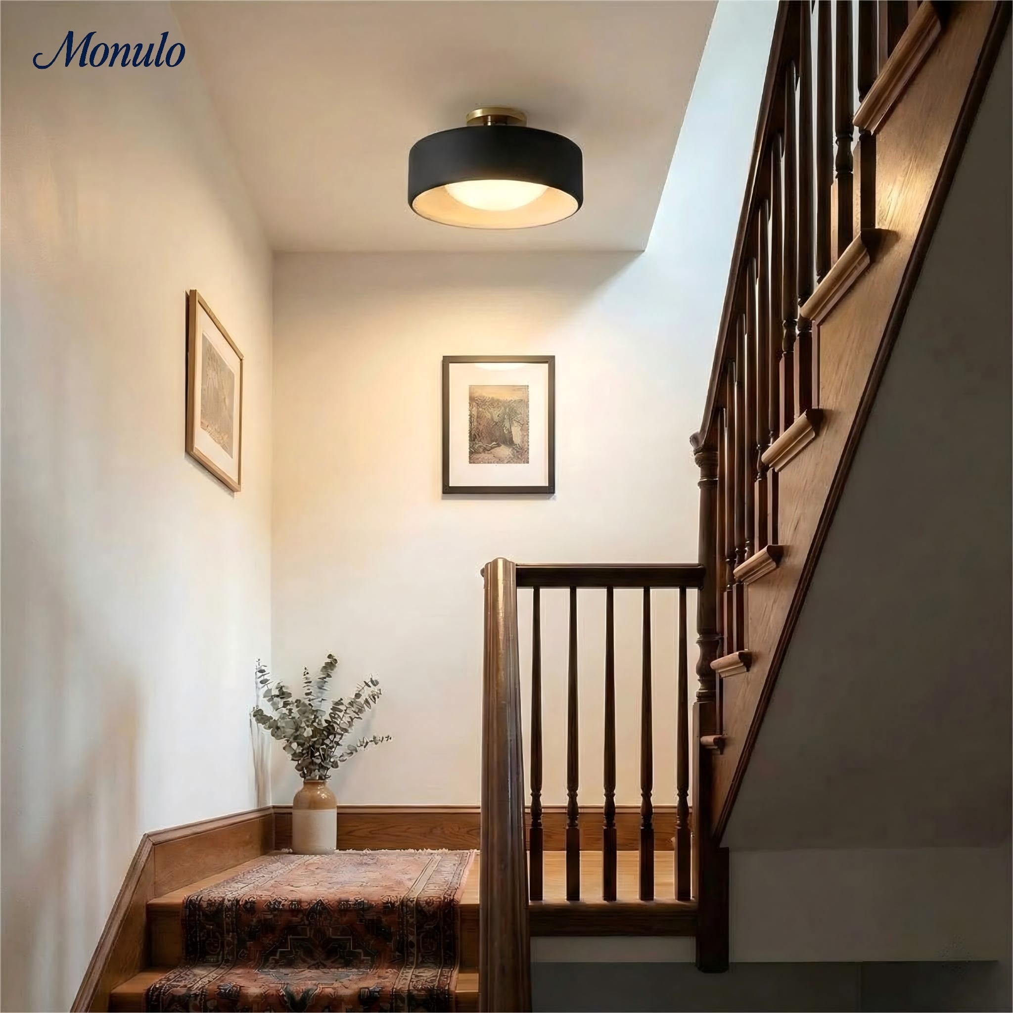 Porseleinen Plafondlamp met Strakke Montage – Moderne Lage Profiellamp Keramiek Opbouwverlichting | Sansoti