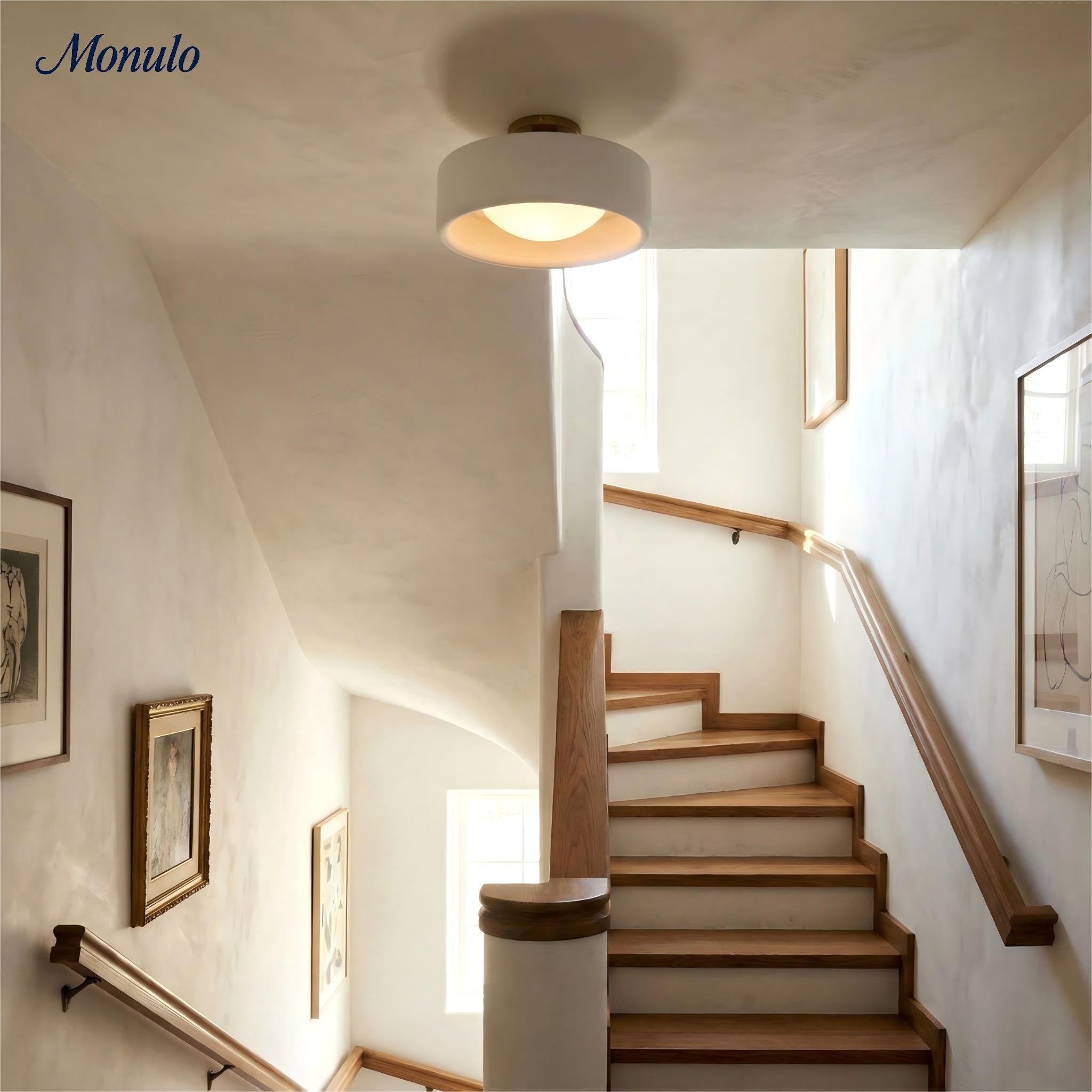 Porseleinen Plafondlamp met Strakke Montage – Moderne Lage Profiellamp Keramiek Opbouwverlichting | Sansoti