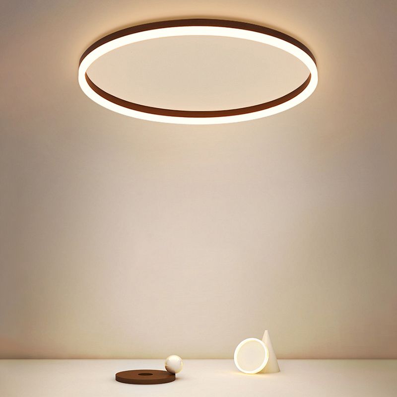 Moderne ringförmige LED-Deckenleuchte aus schwarzem Metall, Design, Wohnzimmer, Schlafzimmer, dimmbare Lichttemperatur | Sansoti