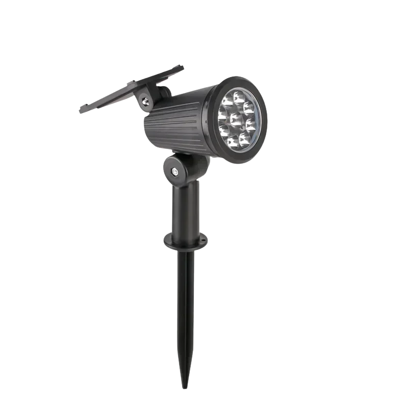Solar-Gartenstrahler mit 9 LEDs, automatische Außenleuchte, verstellbar, wasserdicht nach IP65, Gartenbeleuchtung, Spotlampe | Sansoti