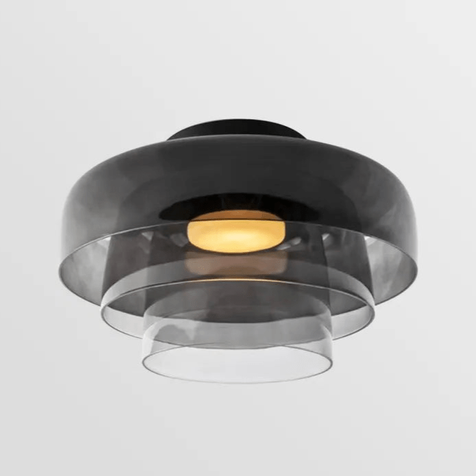 Moderne dreifarbige LED-Glas-Deckenleuchte im skandinavischen Design für Esszimmer und Wohnzimmer, Schlafzimmerbeleuchtung | Sansoti