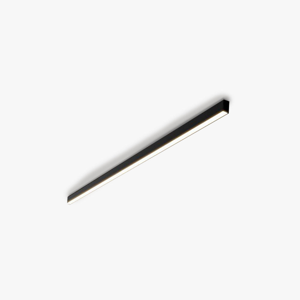 Modern Linear LED Ceiling Light Black Metal 60-120cm Energy-Efficient Dimmable Sleek Design for Living Room | Sansoti