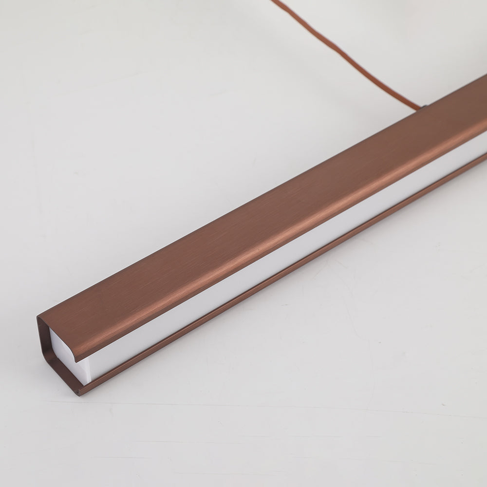 Hanglamp Rechthoekig LED Dimbaar Zwart Bruin Metaal Acryl Eettafel Woonkamer 80-150cm | Sansoti