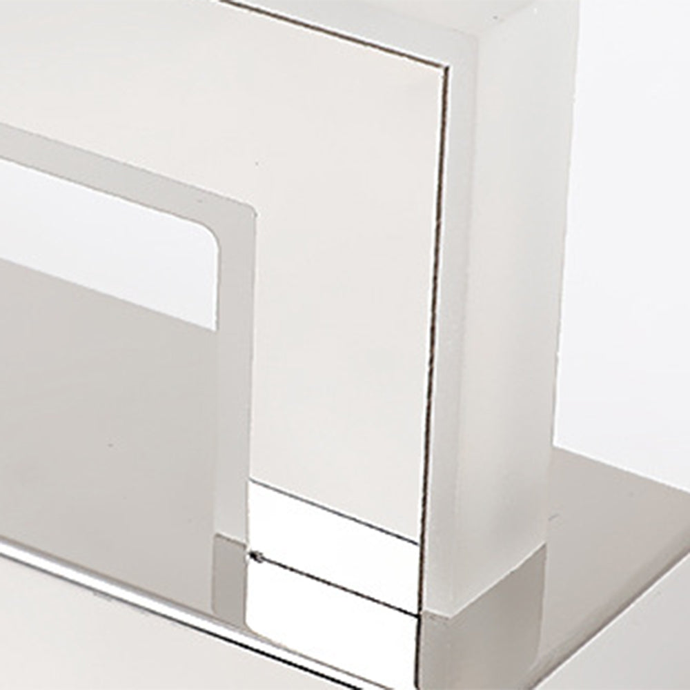 Rectangular White LED Wall Light for Bathroom Mirror, Metal, Acrylic, Modern Mirror Lighting, Splash-Proof IP44 | Sansoti