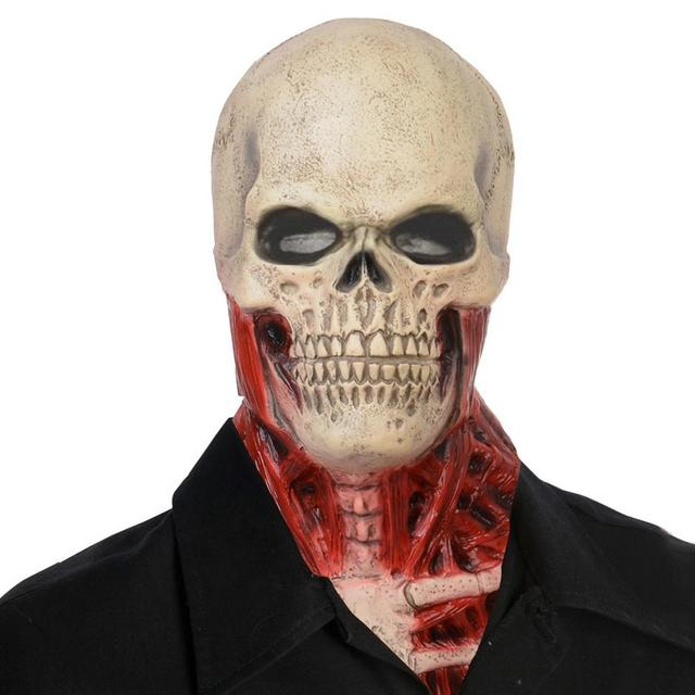 Horrormasker Schedel Latex Griezel Accessoire Feestmask Halloween Themafeest Carnaval Verkleedkostuum | Sansoti