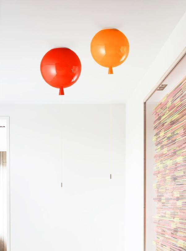 Ballonlampe Deckenleuchte Kunststoff Weiß Blau Rosa Orange Kinderzimmer Wohnzimmer Ø25 Ø30 Ø35cm Hängelampe Verspielter Zugschnur | Restfield