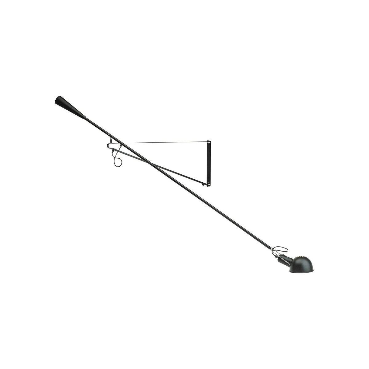 Industrielle Wandleuchte mit verstellbarem Arm aus Metall 135-205cm Schwarz Weiß Gerichtetem Licht E27 Schlafzimmer Wohnzimmer | Sansoti