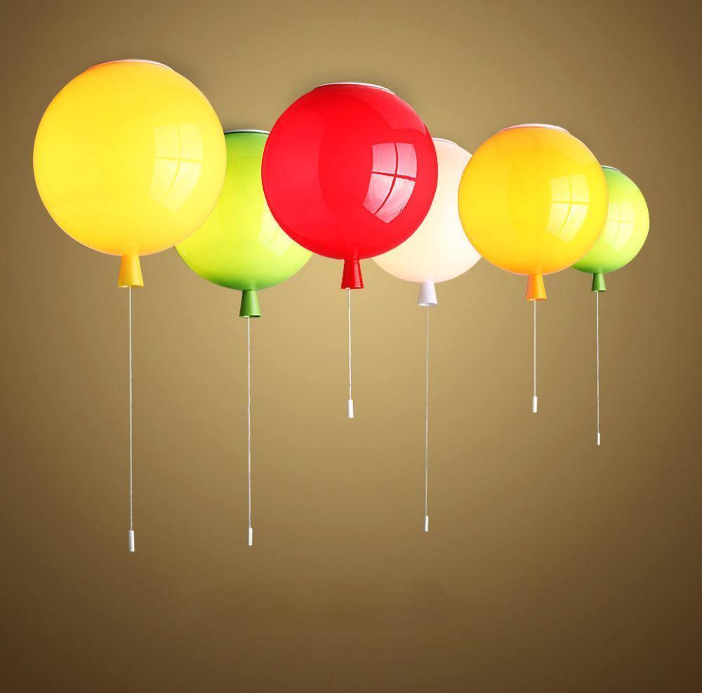 Ballonlampe Deckenleuchte Kunststoff Weiß Blau Rosa Orange Kinderzimmer Wohnzimmer Ø25 Ø30 Ø35cm Hängelampe Verspielter Zugschnur | Restfield