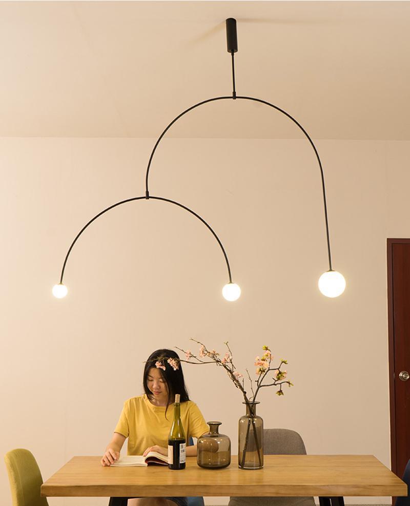 Mobiel Plafondlamp met Glazen Bollen – Modern Messing of Zwart Design – 9 Configuraties – G9 & G4 Fitting | Sansoti