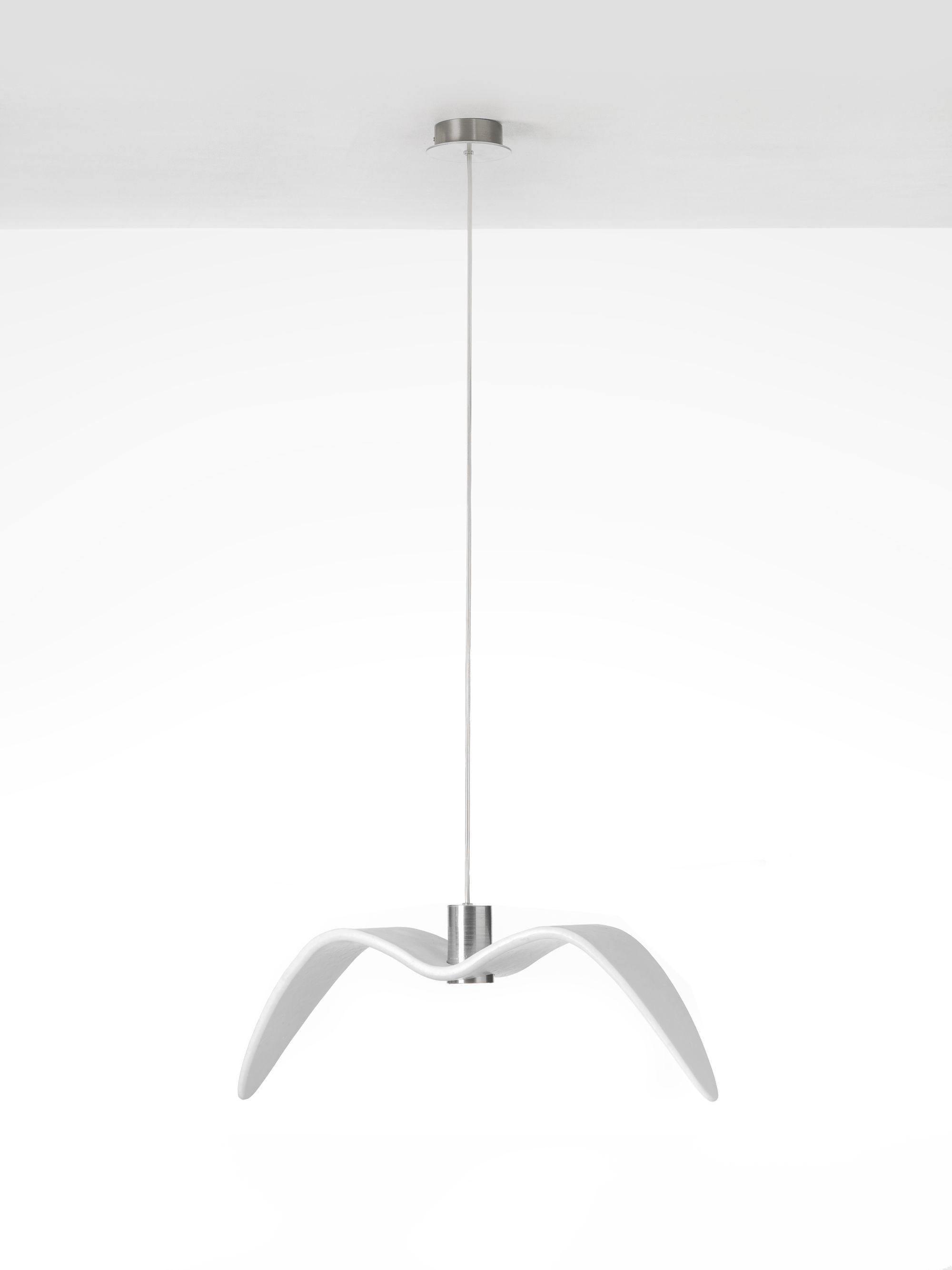 Suspension LED Design Oiseau Résine Aluminium Blanc Noir 3000K 4000K 6000K Salon Suspension Minimaliste Organique Plafonnier | Restfield