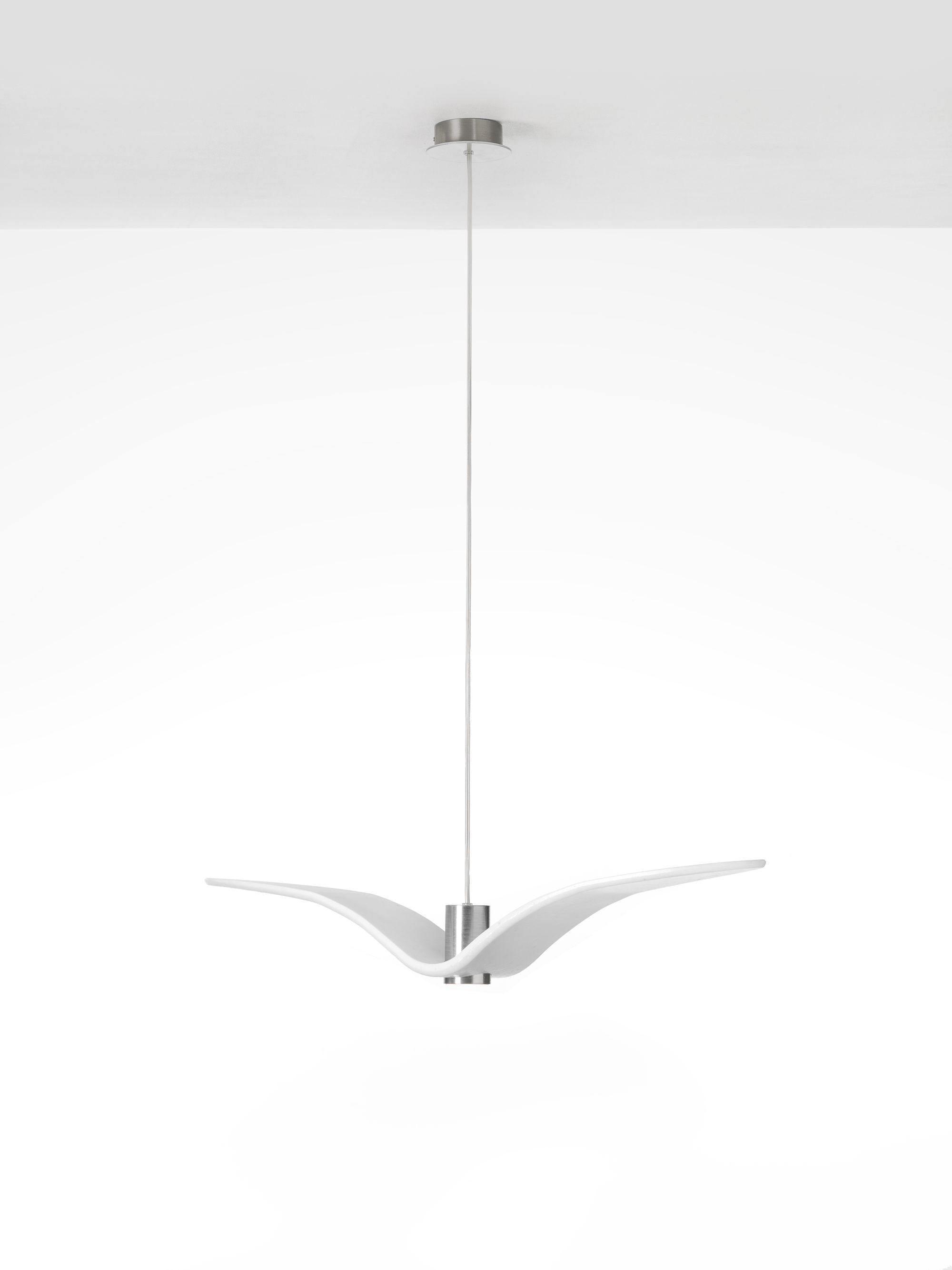 Suspension LED Design Oiseau Résine Aluminium Blanc Noir 3000K 4000K 6000K Salon Suspension Minimaliste Organique Plafonnier | Restfield