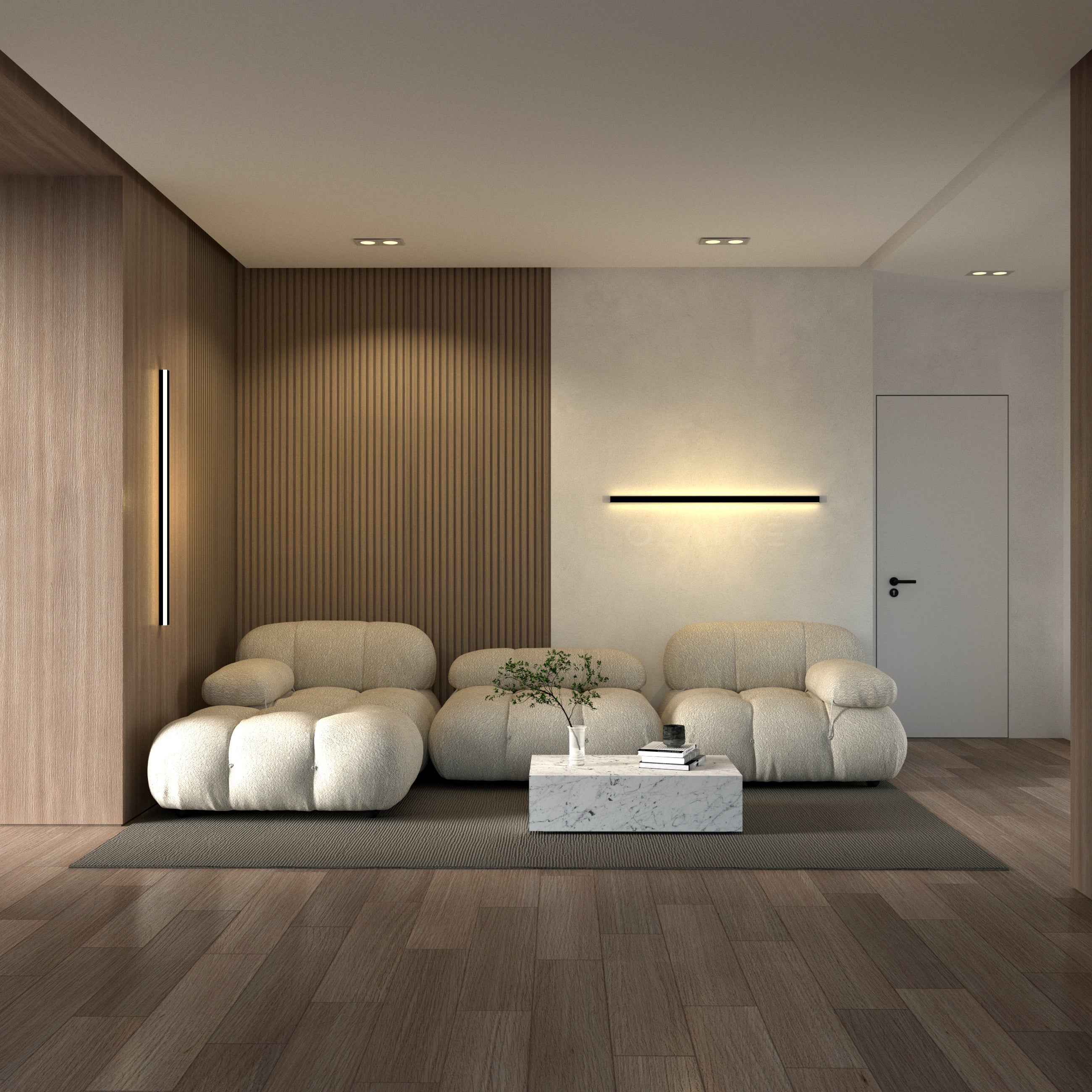 Minimalistische lineare Wandleuchte mit integrierter LED-Beleuchtung und modernem Design | Restfield