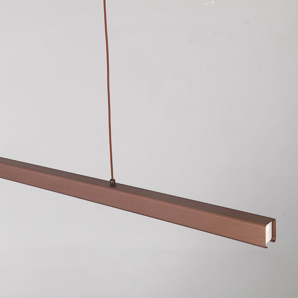Hanglamp Rechthoekig LED Dimbaar Zwart Bruin Metaal Acryl Eettafel Woonkamer 80-150cm | Sansoti