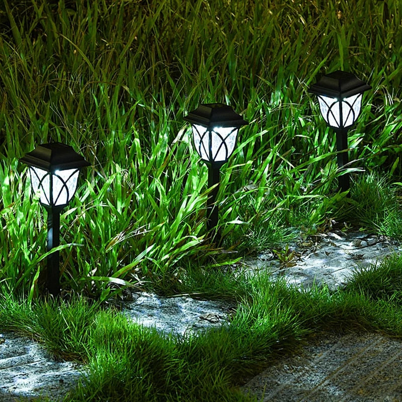 Zonne Energie Tuinpad Verlichting LED Waterdicht 43cm Set Van 4 | Sansoti