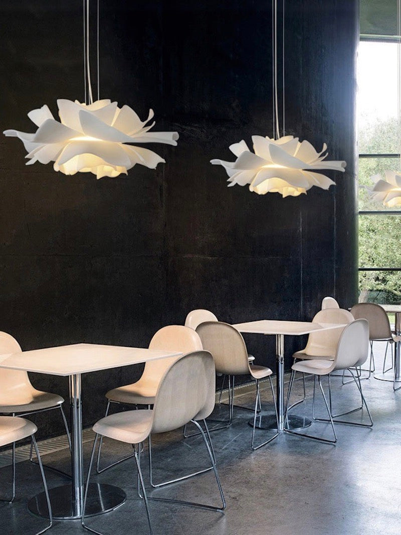 Handgemaakte Acryl Hanglamp Lotus Bloem Wit Scandinavisch Design | Sansoti