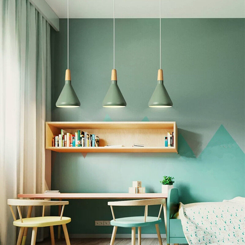 Hanglamp Scandinavisch Aluminium Hout Wit E27 Eettafel Woonkamer Minimalistisch Design Verlichting Keukeneiland | Sansoti