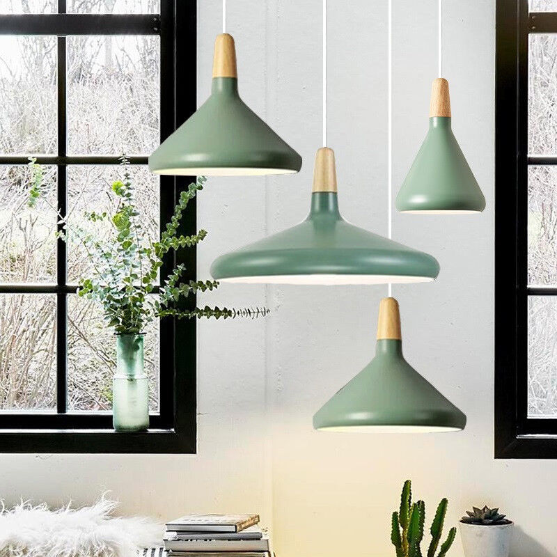 Hanglamp Scandinavisch Aluminium Hout Wit E27 Eettafel Woonkamer Minimalistisch Design Verlichting Keukeneiland | Sansoti