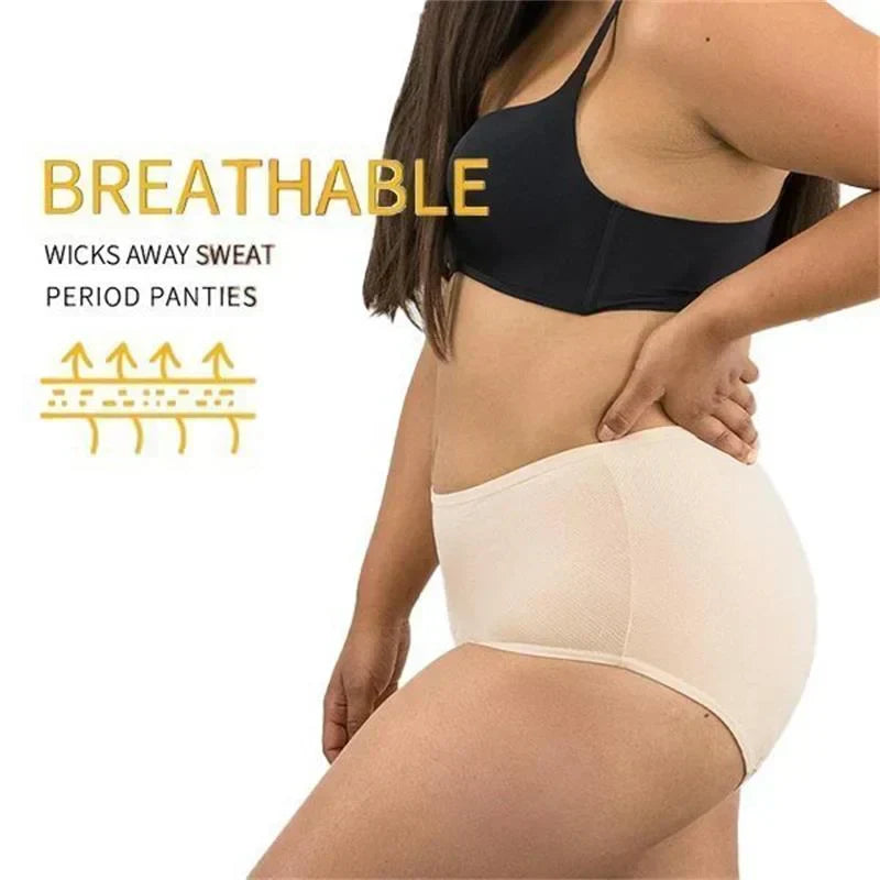 Hoogsluitende Menstruatie- en Incontinentieondergoed met Drielaags Absorptietechnologie 30-50ml | Sansoti