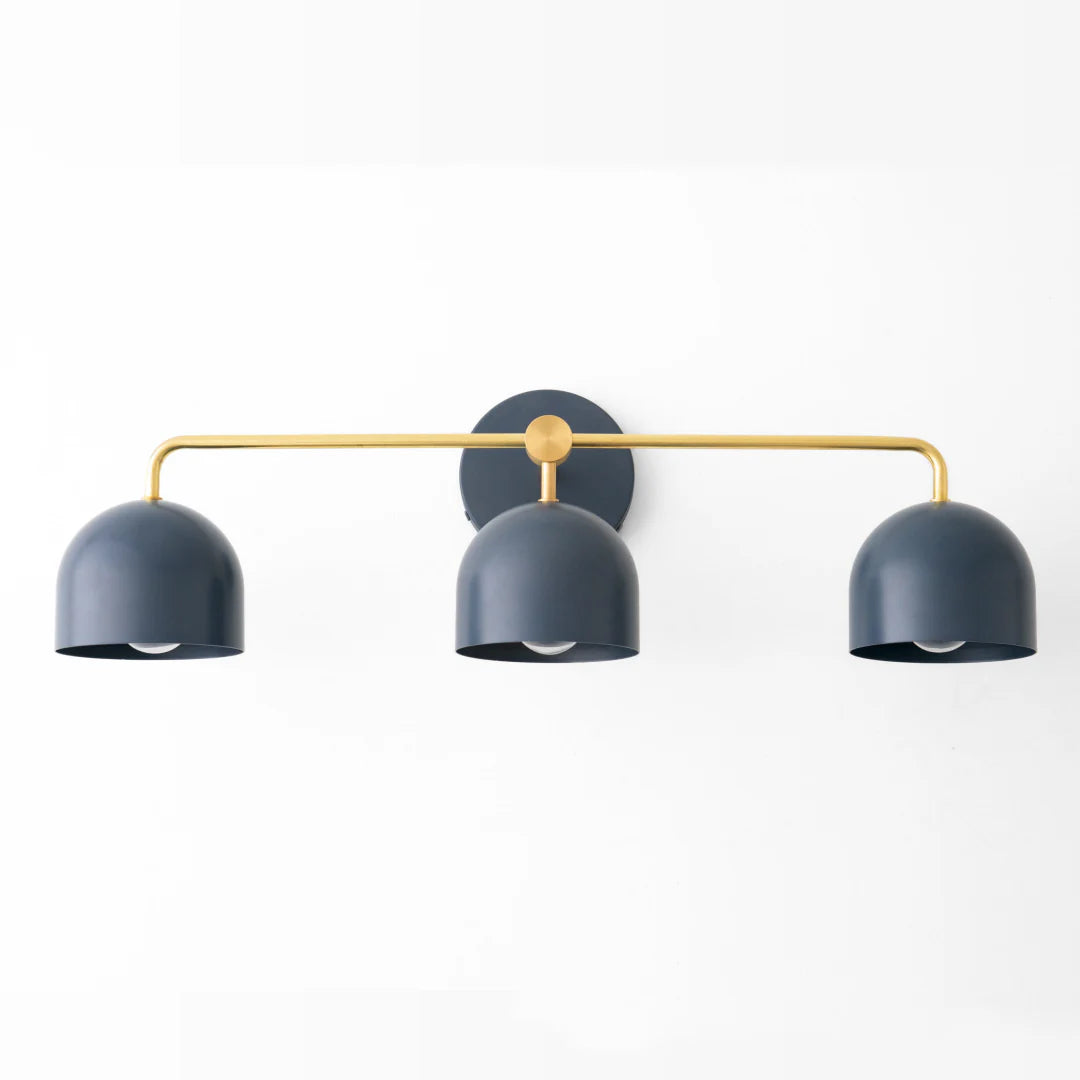 Koepelkapjes Wandlamp Modern Scandinavisch Metaal Zwart Messing 2-3 Lichtpunten Badkamer Hal Slaapkamer Sfeerverlichting | Sansoti