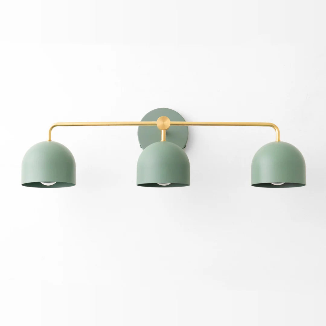 Koepelkapjes Wandlamp Modern Scandinavisch Metaal Zwart Messing 2-3 Lichtpunten Badkamer Hal Slaapkamer Sfeerverlichting | Sansoti