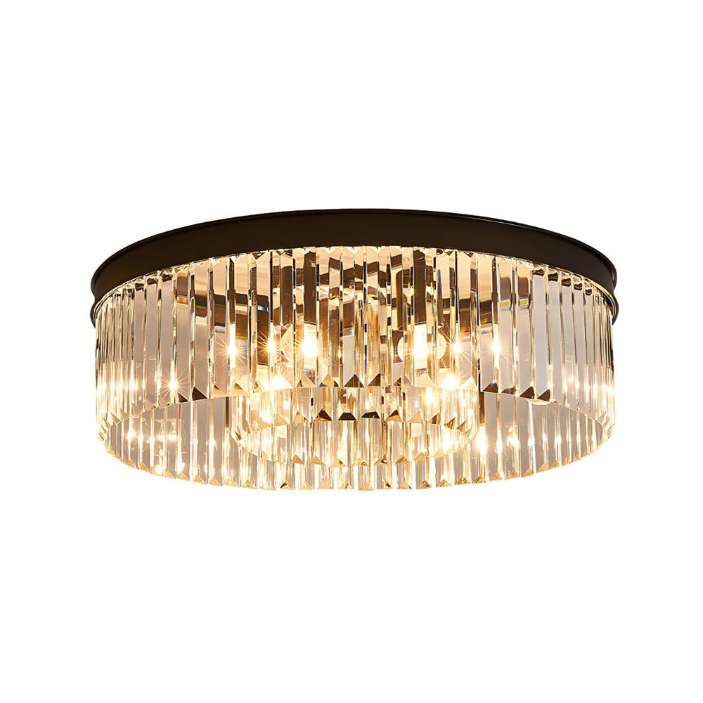Deckenleuchte Kristall 40 cm Gold 4x E14 Wohnzimmer Flur Schlafzimmer Luxus Deckenbeleuchtung Moderne Kristalllampe | Restfield