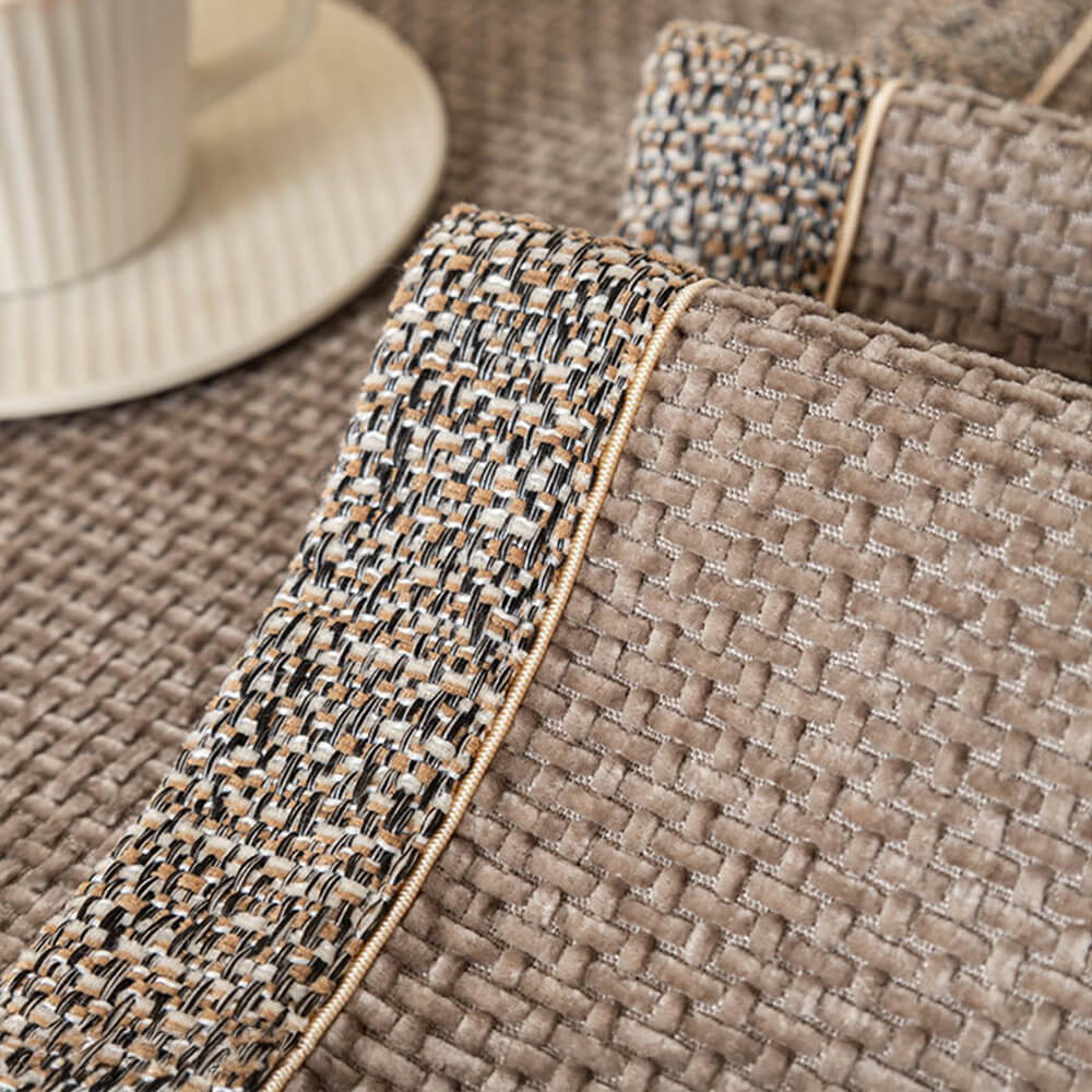 Geweven Chenille Bankhoes met Antislip Tweed Textuur voor Optimale Bescherming van Meubels Bank Sofa | Sansoti