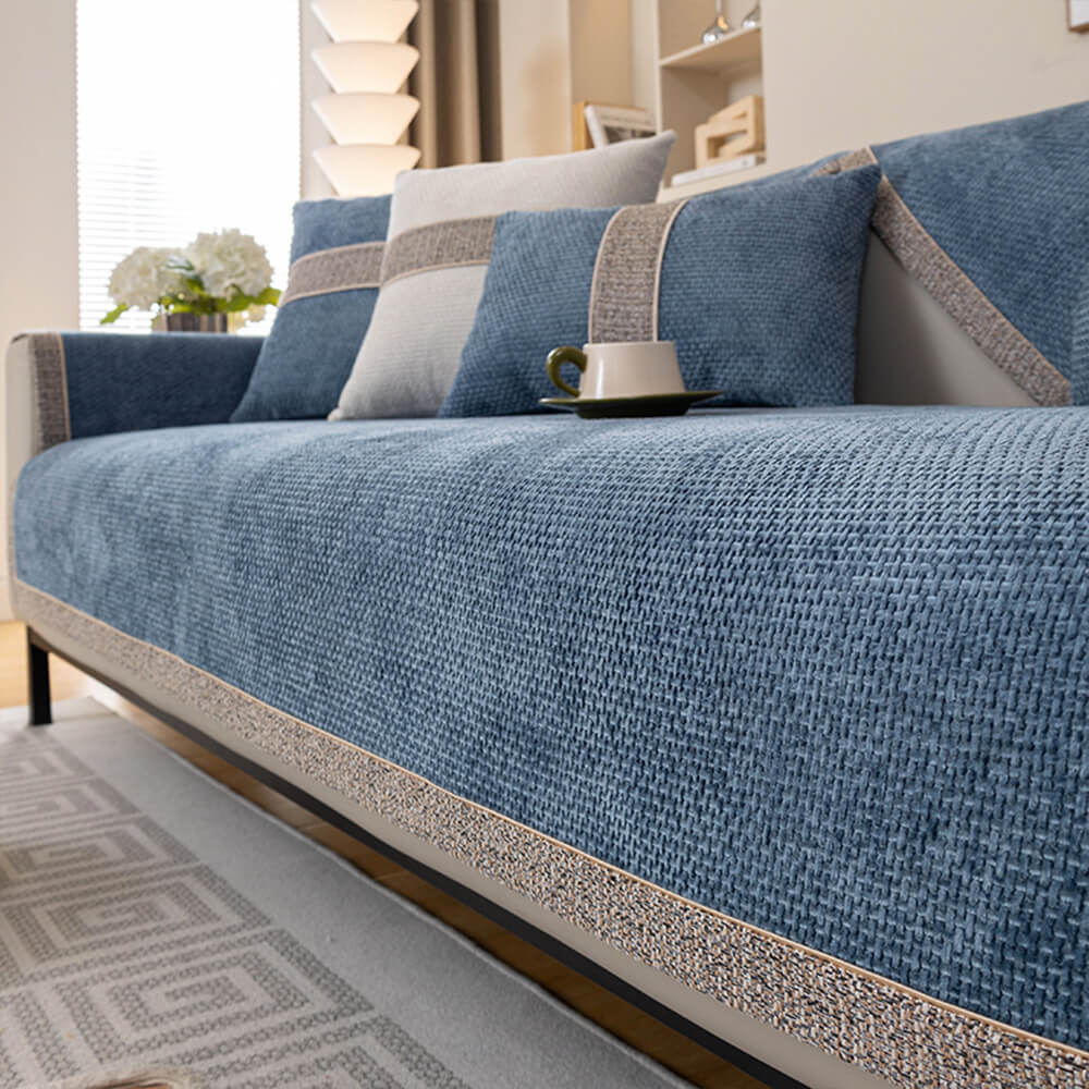 Geweven Chenille Bankhoes met Antislip Tweed Textuur voor Optimale Bescherming van Meubels Bank Sofa | Sansoti