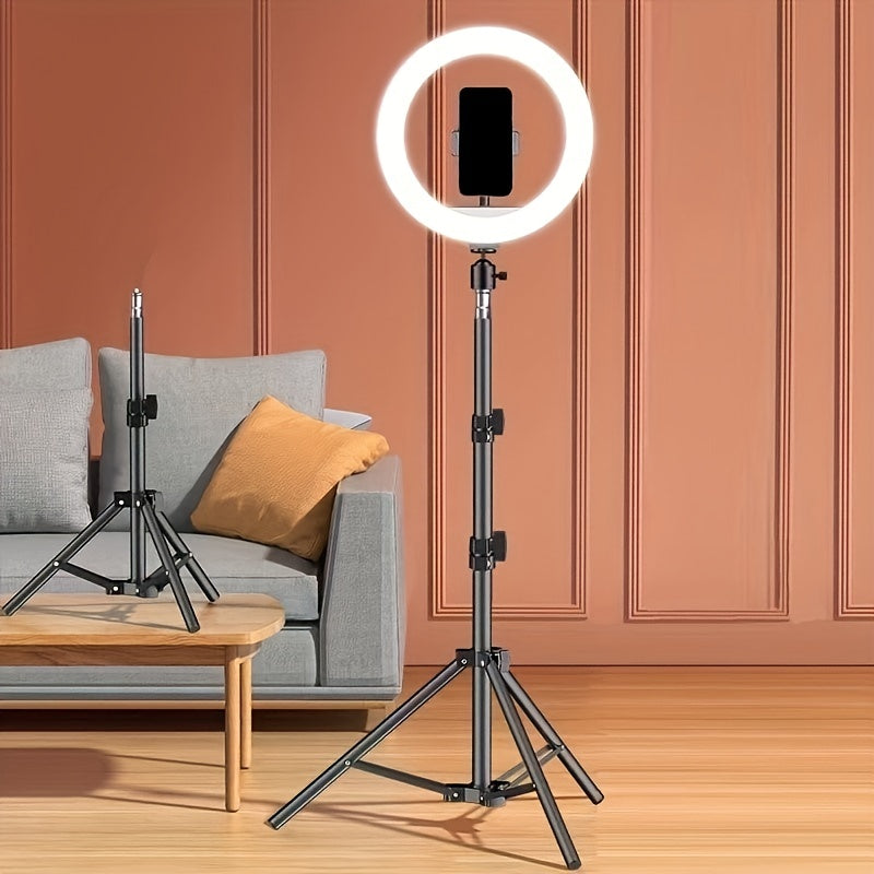 Professionele LED-Ringlamp met Verstelbaar Statief en Telefoonhouder voor Foto & Video | Sansoti