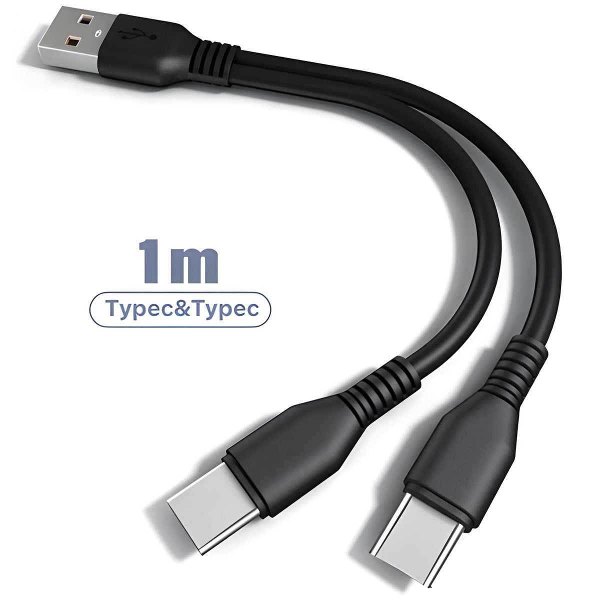 Doppeltes Ladekabel mit Multi-USB-Anschlüssen zum Aufladen von Smartphones und Tablets, Schnelllade- und Tech-Gadget-Zubehör | Sansoti