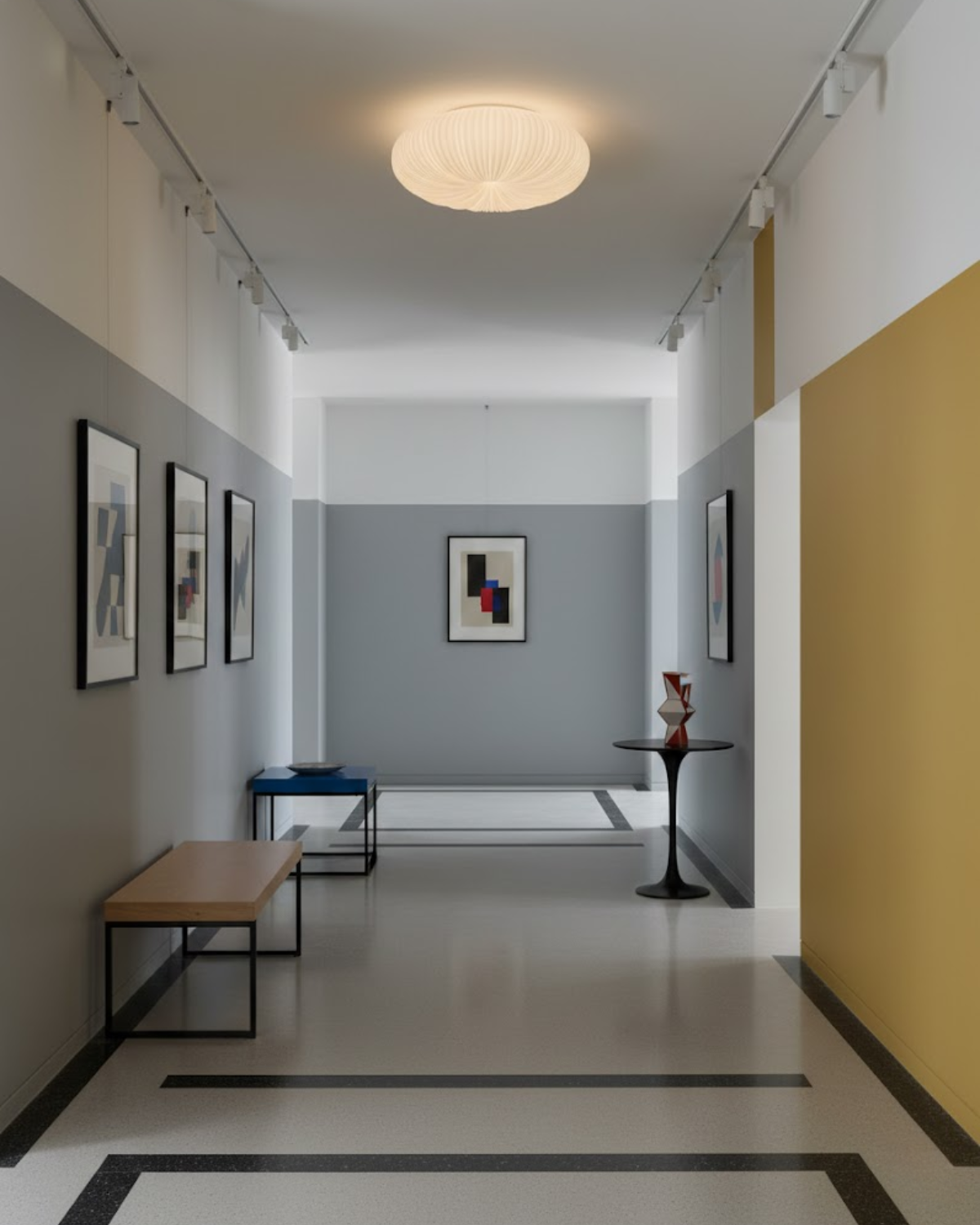 Lampe de plafond sculpturale moderne avec LED intégrée – éclairage design rond en 23, 40 et 50 cm | Restfield