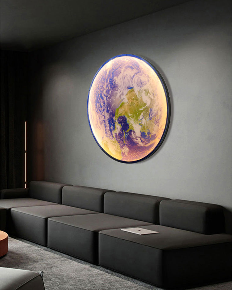 Wandleuchte Mond Wandbild LED Dimmbar Fernbedienung Wohnzimmer Schlafzimmer | Restfield