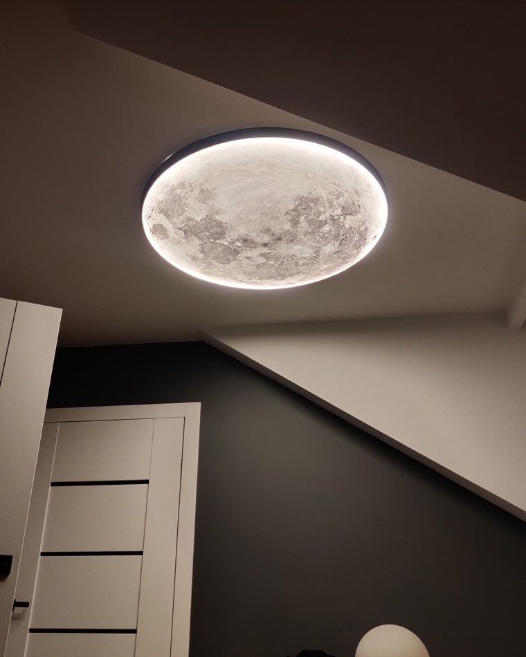 Wandleuchte Mond Wandbild LED Dimmbar Fernbedienung Wohnzimmer Schlafzimmer | Restfield