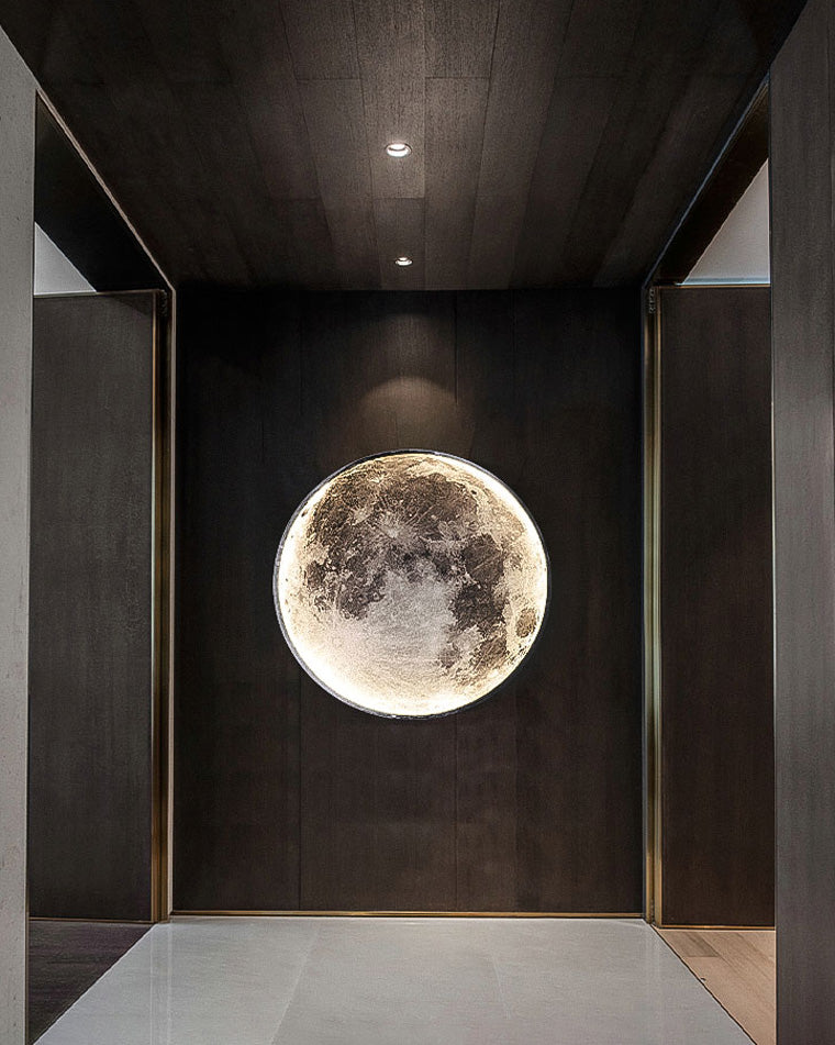 Wandleuchte Mond Wandbild LED Dimmbar Fernbedienung Wohnzimmer Schlafzimmer | Restfield