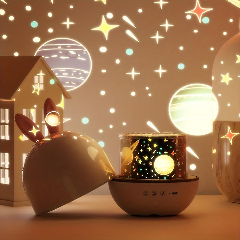 Sterrenprojektor met Muziek & Afstandsbediening Nachtlampje Kinderkamer USB Oplaadbaar Sfeerverlichting | Sansoti