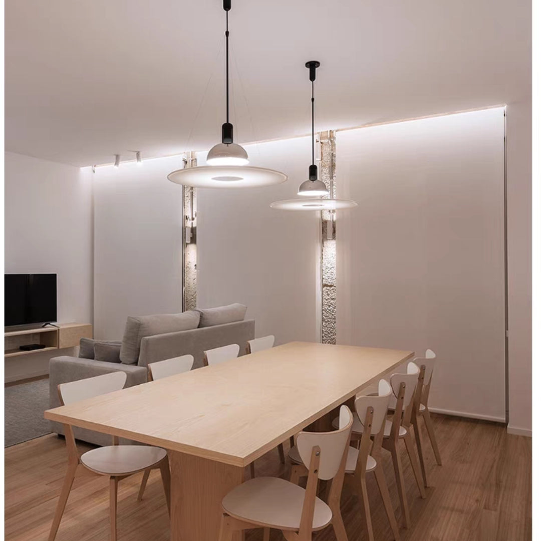 Minimalistische LED-Hängeleuchte aus Metall und Glas, E27, Esszimmer, Wohnzimmer, Schlafzimmer, skandinavische Pendelleuchte | Sansoti