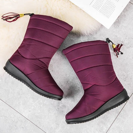 Lined Waterproof Winter Boots for Women with Non-Slip Sole – Warm Polyester Snow Boots for Wide Feet | Sansoti
