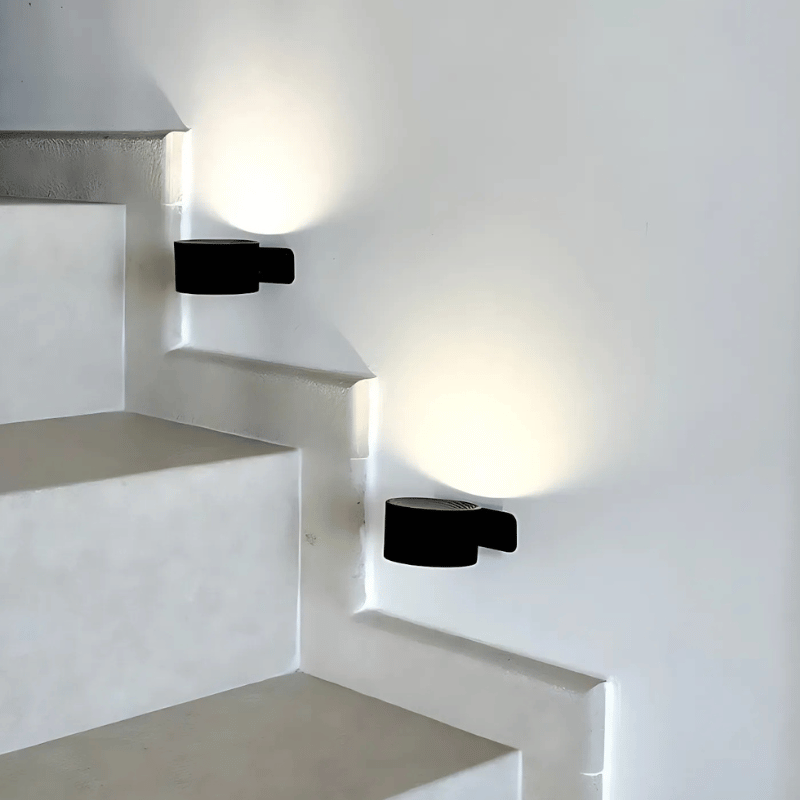 LED Wandlamp Draadloos met Accu en 360° Draaifunctie | Compact Design voor Woonkamer, Slaapkamer, Leeshoek, Hal | Instelbare Kleurtemperatuur Warmwit Neutraalwit Koudwit | Oplaadbare Verlichting 2000mAh | Sansoti