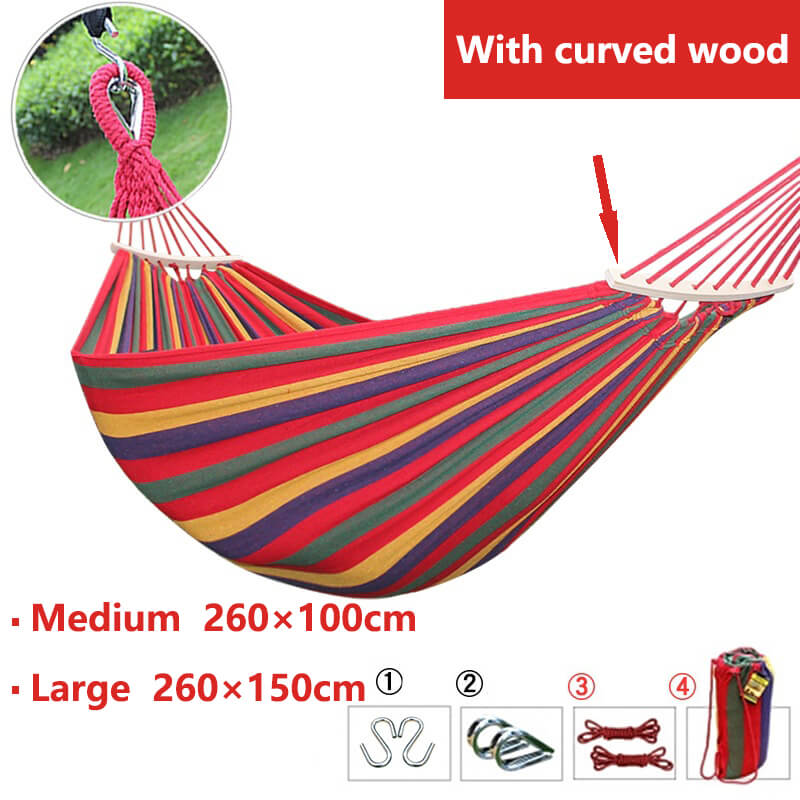 Hängematte Baumwolle Polyester 200x150cm Tragbar Innen Außen Camping Garten 200kg