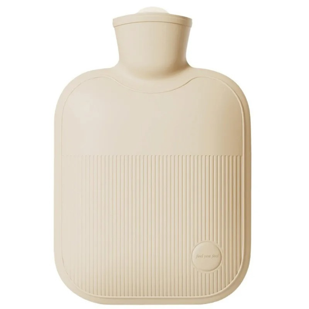 Hot Water Bottle 2000ml Leak-Proof with Soft Fleece Cover for Cold Feet Hands and Back Winter Warmth Comfort | Sansoti