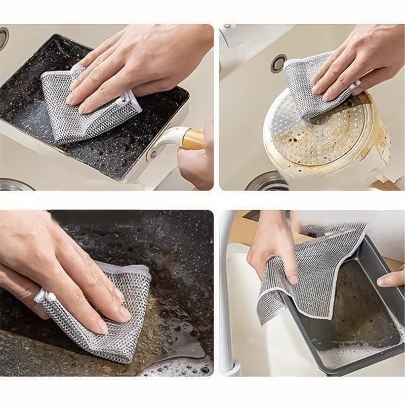 Schoonmaakdoek Metaal Multifunctioneel Krasvrij Afwasdoek Keuken Grill | Sansoti