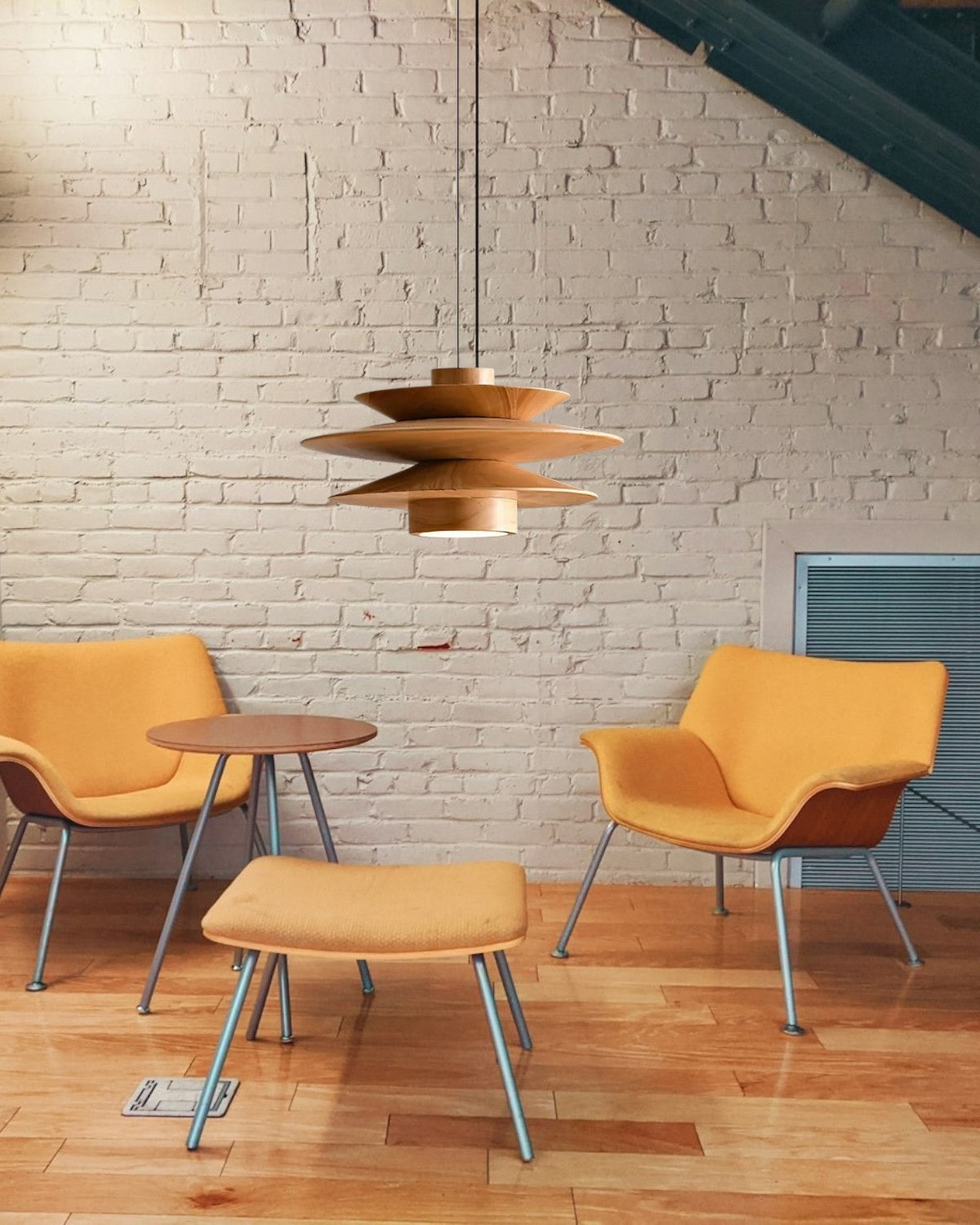 Suspension moderne en noyer avec design superposé – lampe de plafond élégante pour salle à manger et salon avec diffusion de lumière chaleureuse | Restfield