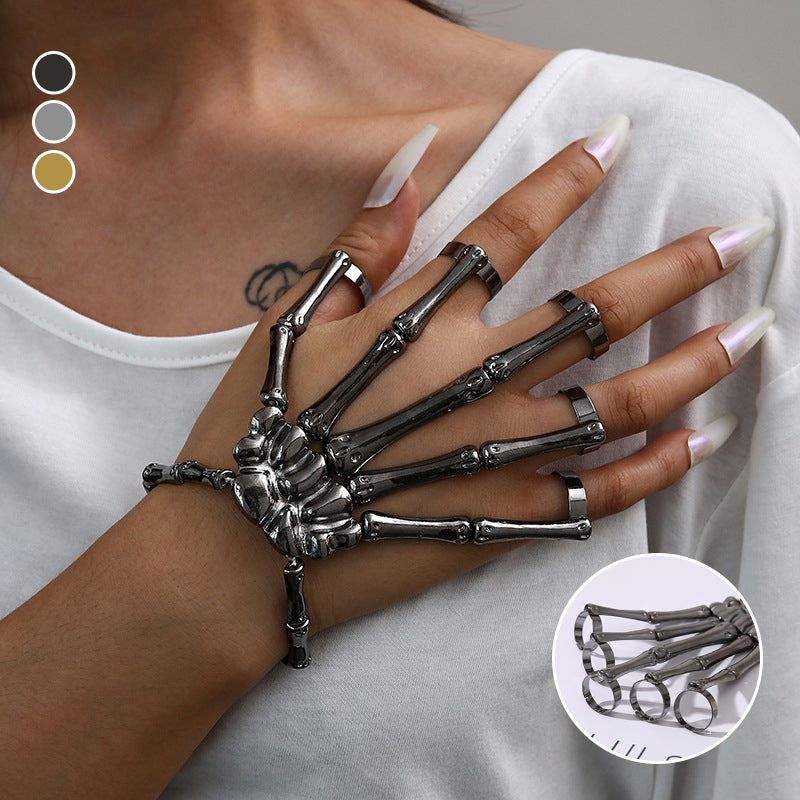 Skelet Handketting Metaal Halloween Accessoire Gothic Sieraad Cosplay Party Decoratie Feest Kostuum Armband | Sansoti