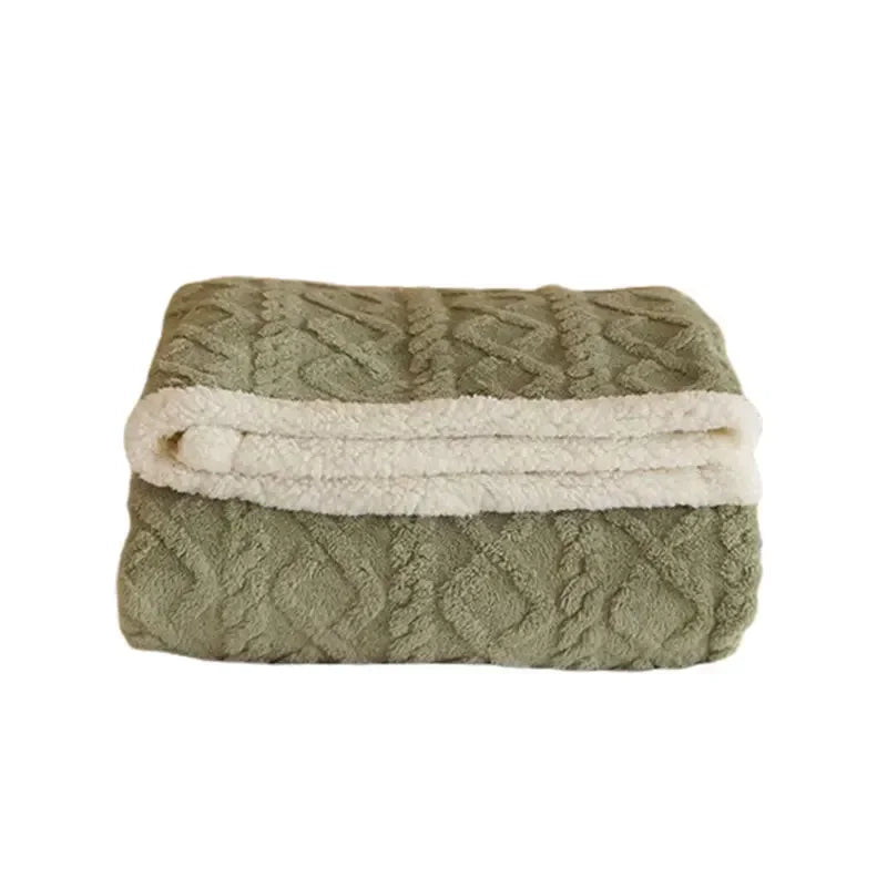 Dikke Winterdeken Lamswol Dubbelzijdig Fleece Warm Zachte Plaid Slaapkamer Bed 200x230 Thermisch Comfort | Sansoti