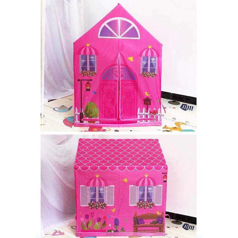 Speeltent Prinsessenhuis Roze Kasteeldesign 105x95x68cm voor Binnen en Buiten Speelgoed Kinderkamer Tent | Sansoti