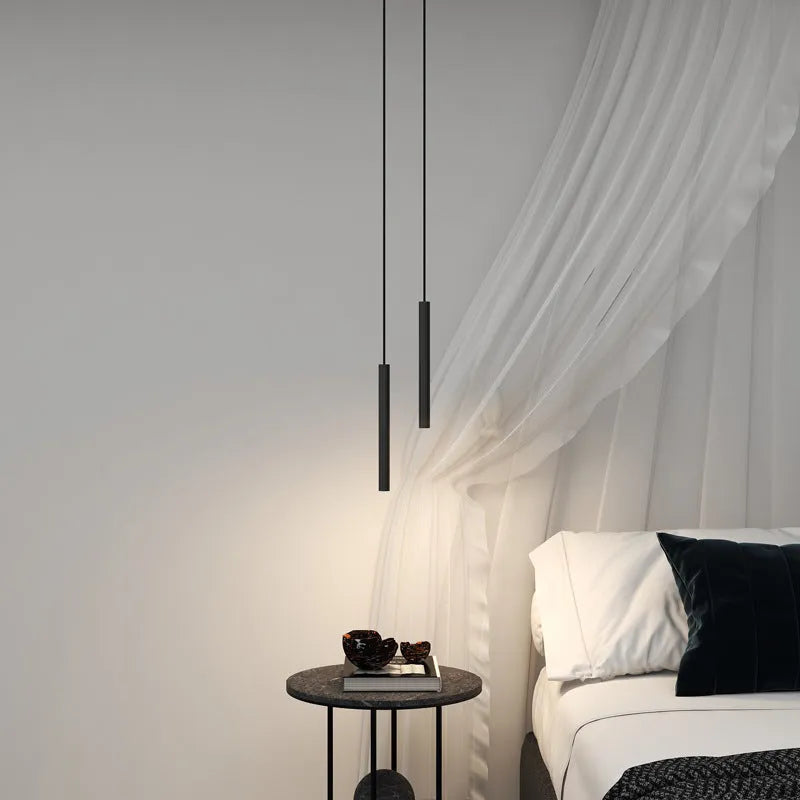 Hanglamp Metaal Zwart Lineair Design LED Dimbaar 3 Lichtstanden Modern Woonkamer Slaapkamer Eetkamer | Sansoti