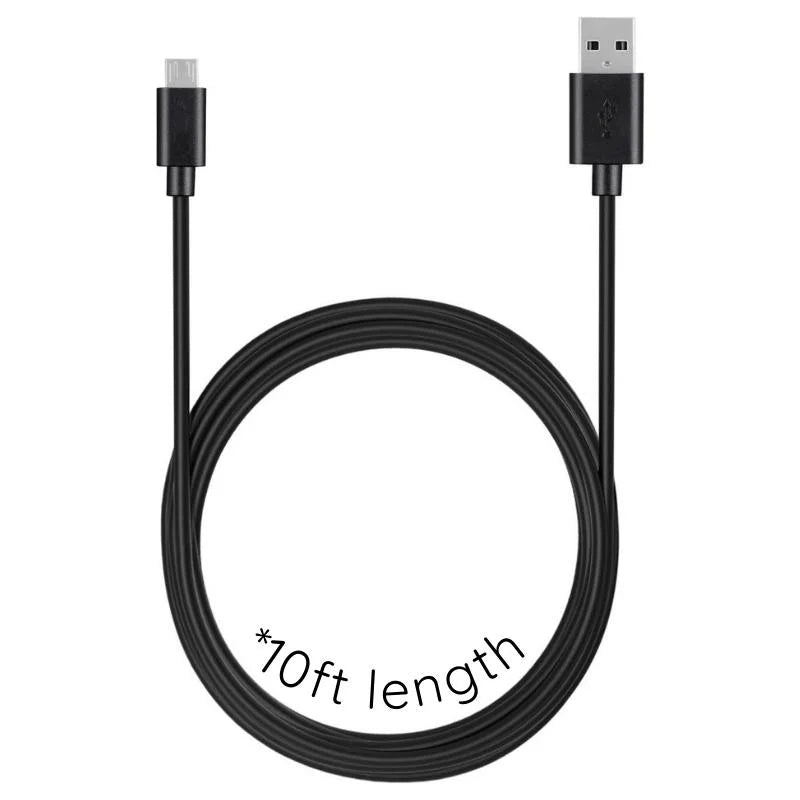 3 Meter Micro-USB-Ladekabel mit verstärktem Anschluss, Schnellladen für Smartphones, Tablets und Zubehör | Sansoti