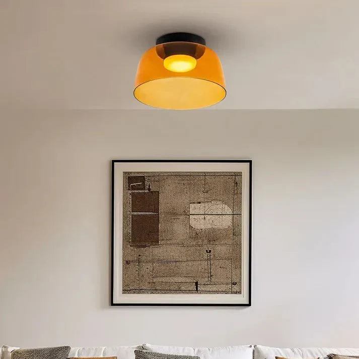 Moderne dreifarbige LED-Glas-Deckenleuchte im skandinavischen Design für Esszimmer und Wohnzimmer, Schlafzimmerbeleuchtung | Sansoti