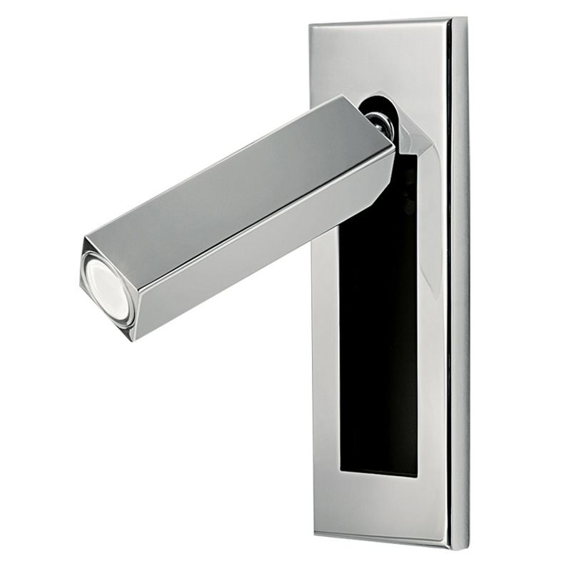 Drehbare Wandleuchte aus Metall in Zylinderform, Leselampe mit verstellbarem Licht, modernes Design, Schwarz und Gold, Nachttischlampe | Sansoti